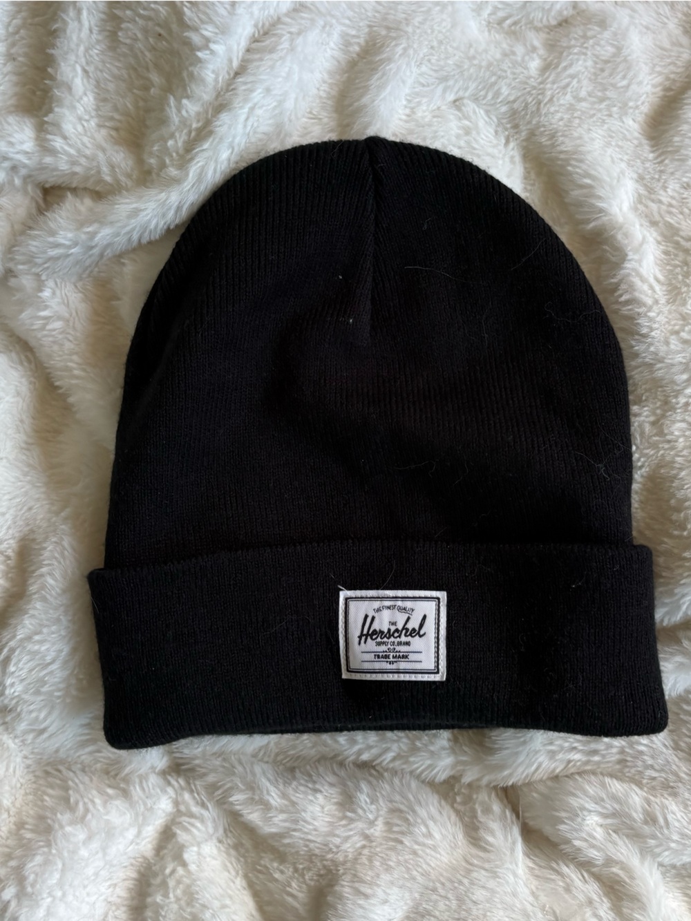 Herschel Supply Company Black Folded Cuff Beanie